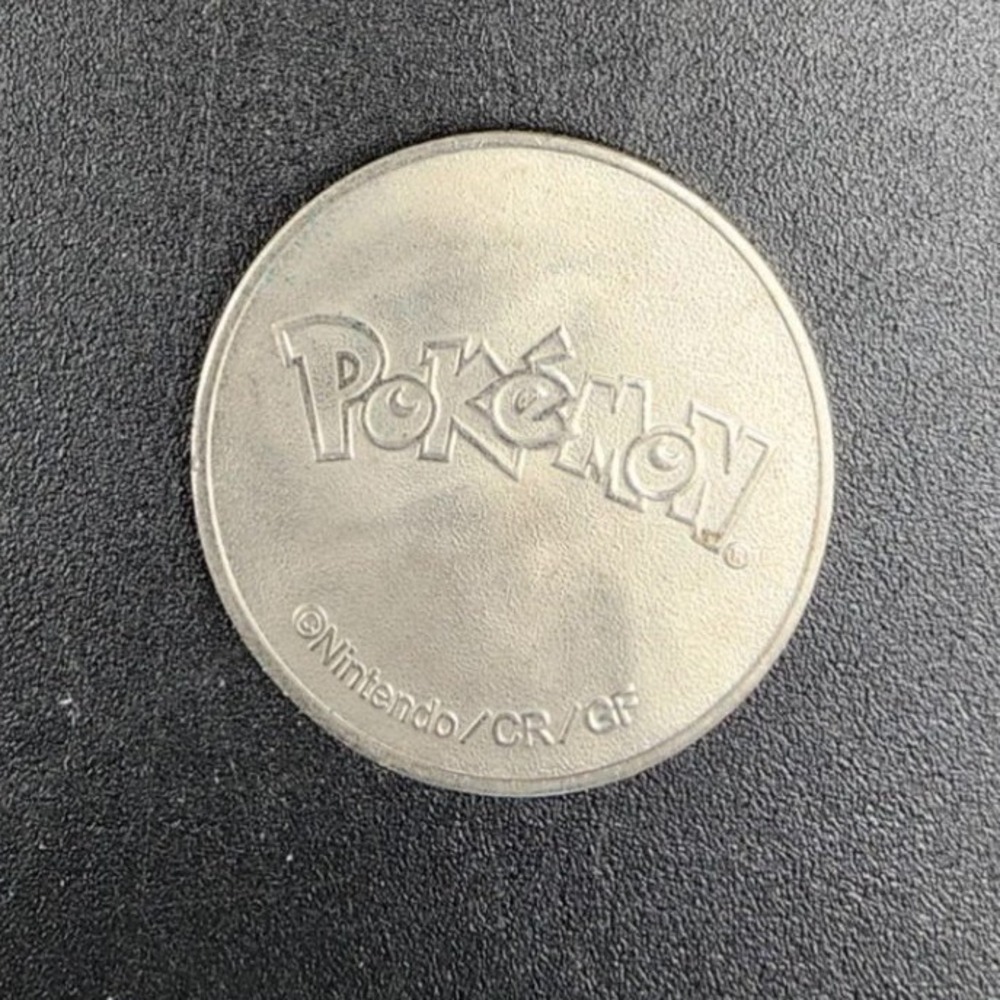 Pokemon Lugia Silver Metallic Game Coin TCG Collectible Token Nintendo Johto